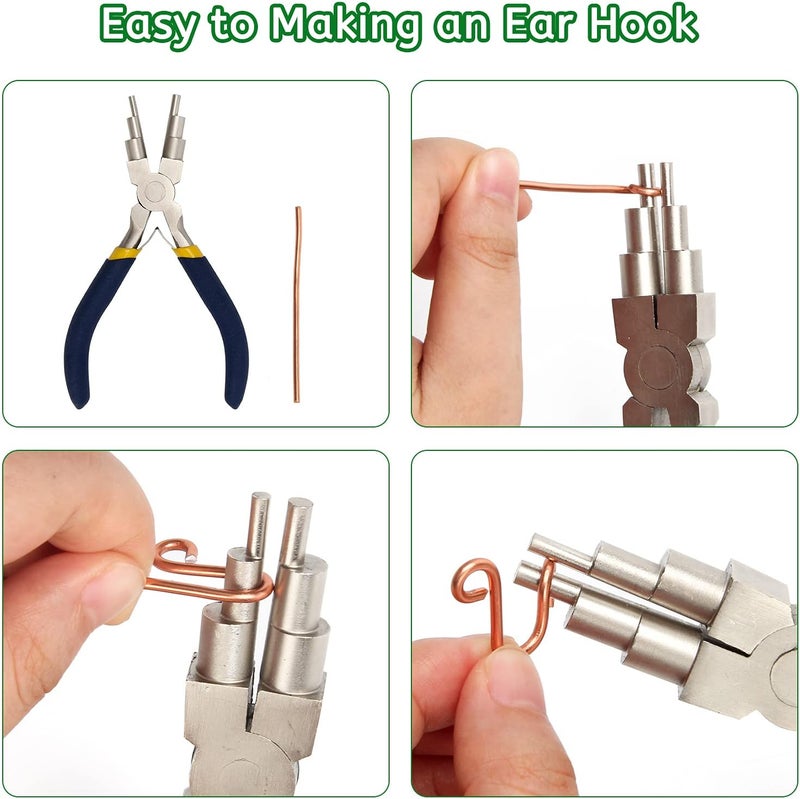 Coolrunner 6 In 1 Wire Looping Pliers With Anti Slip Handle - Bail Making Pliers for Jewelry Making Wire Bending Tool for Bending 3-10mm Bails, Loops, Hooks, Jump Rings - Image 5