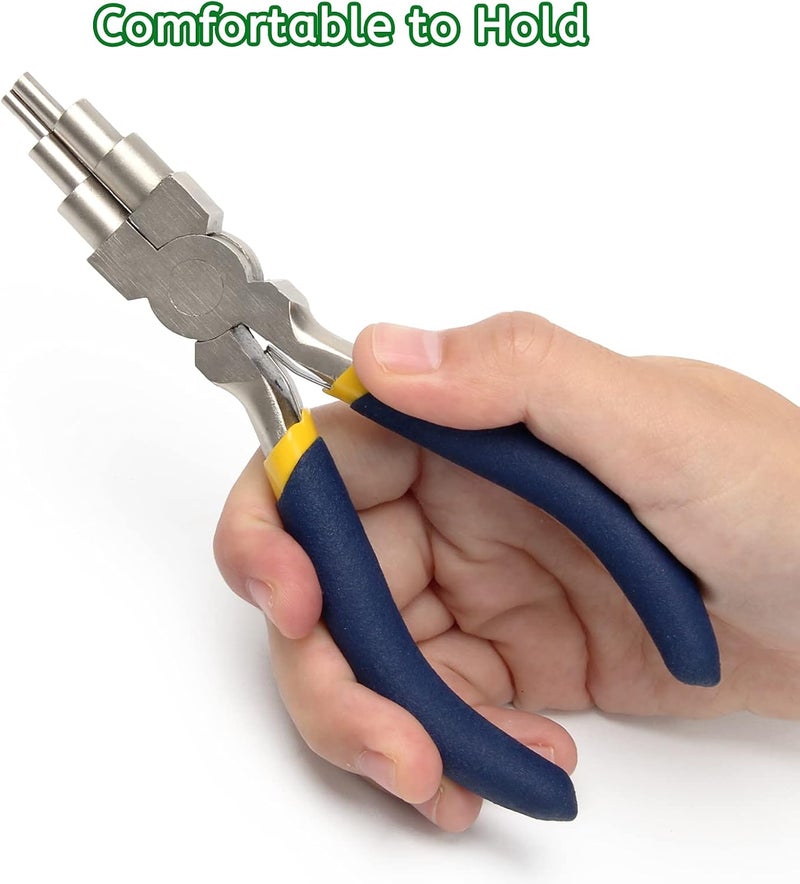 Coolrunner 6 In 1 Wire Looping Pliers With Anti Slip Handle - Bail Making Pliers for Jewelry Making Wire Bending Tool for Bending 3-10mm Bails, Loops, Hooks, Jump Rings - Image 4