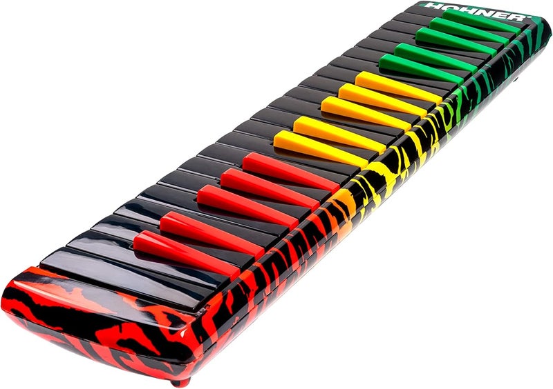 Hohner AirBoard Rasta 37 Melodica with Blow Flow Mouthpiece - Image 4