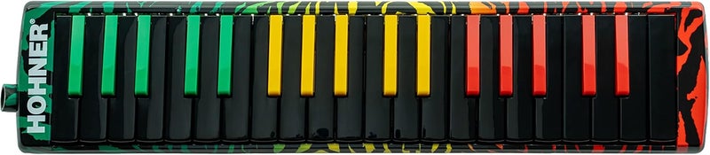 Hohner AirBoard Rasta 37 Melodica with Blow Flow Mouthpiece - Image 3