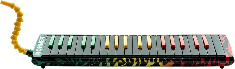 Hohner AirBoard Rasta 37 Melodica with Blow Flow Mouthpiece - Image 2