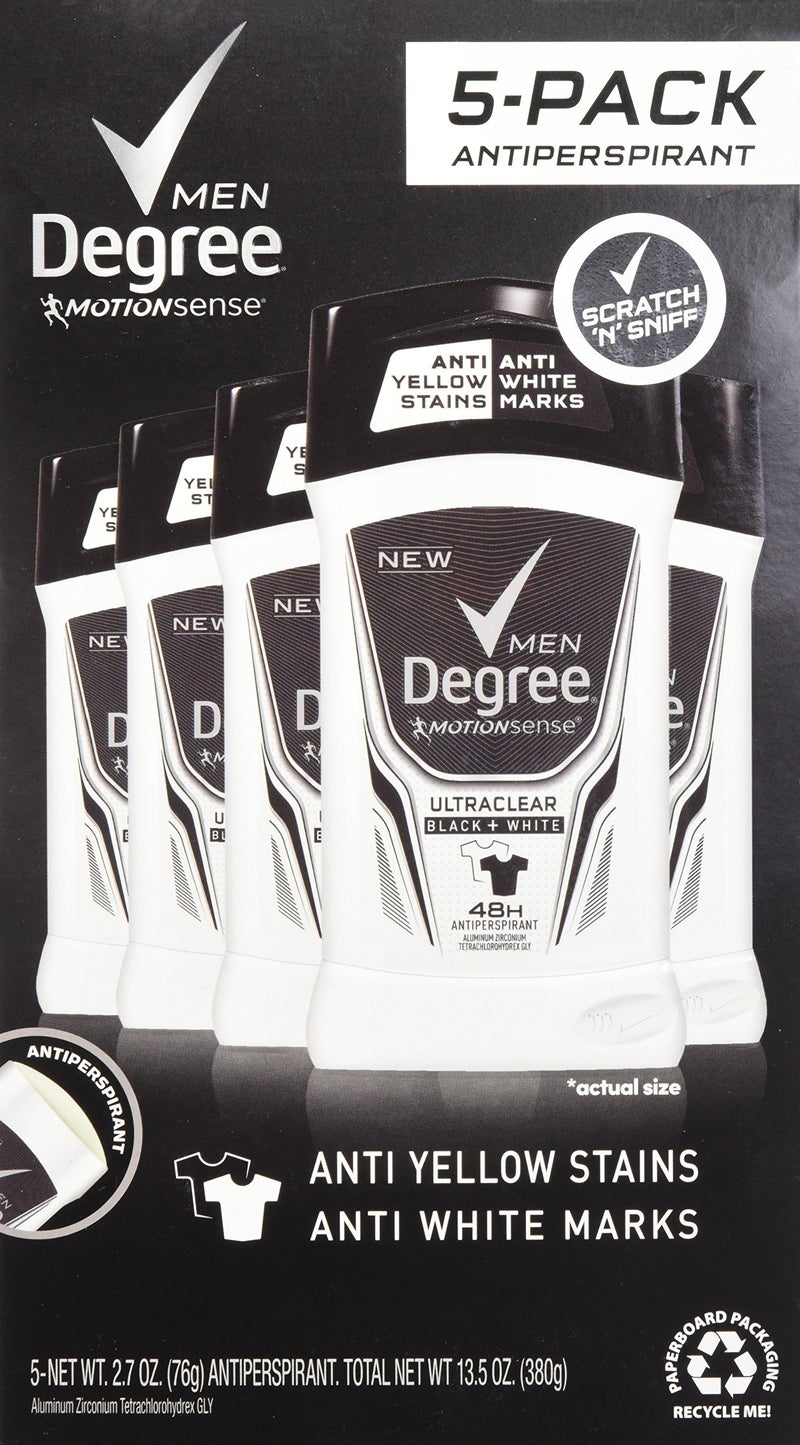 Degree Men Adrenaline Series Antiperspirant & Deodorant 2.7oz 5pack +1.7oz extra - Image 1