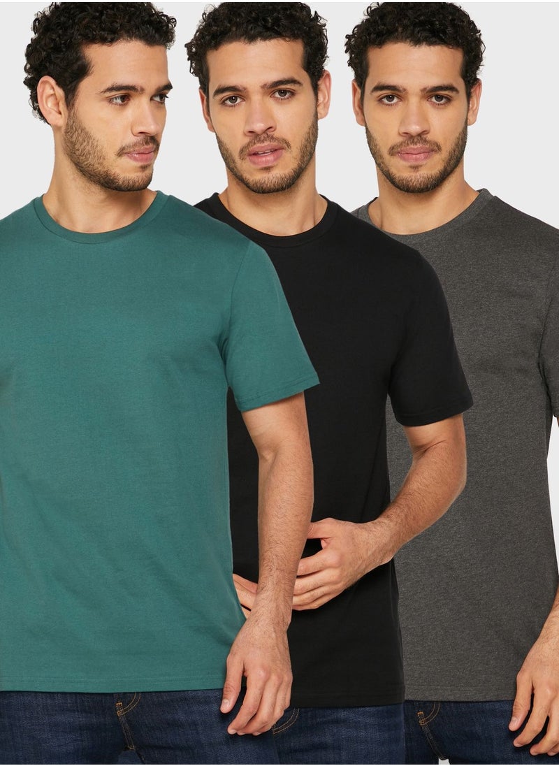 Seventy Five Basics 3 Pack Essential Crew Neck T-Shirts  - Image 1