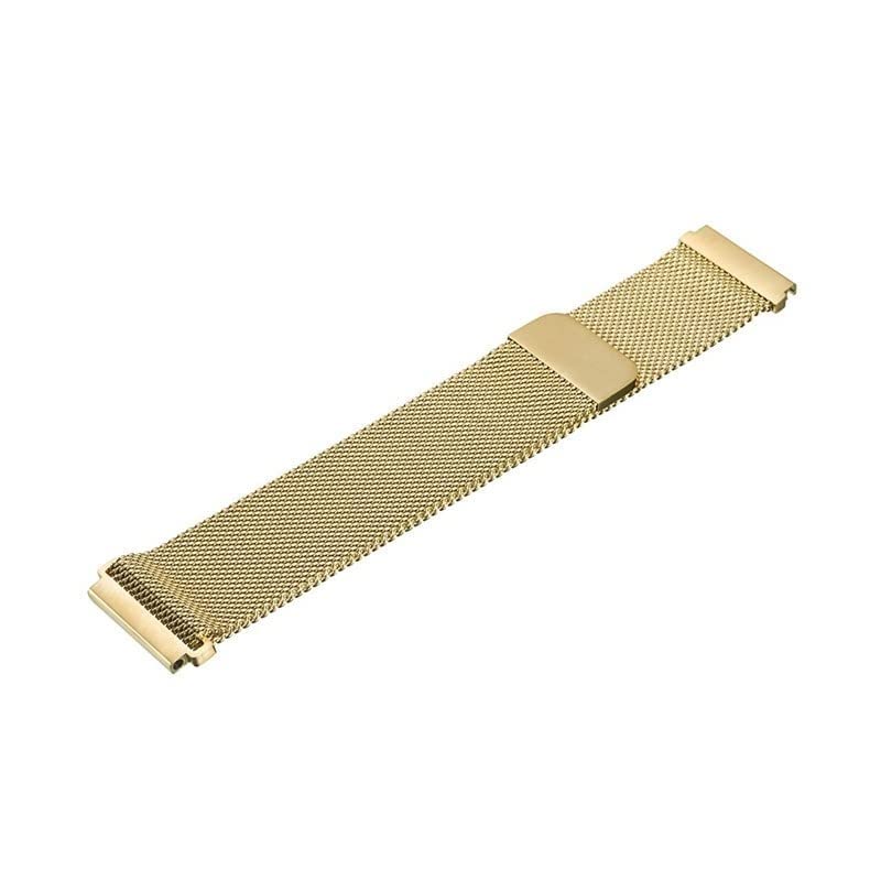 INEFABLE سوار ساعة سلسلة من الفولاذ المقاوم للصدأ INEFABLE 22mm لساعة ColorFit Ultra/Ultra 2، Amazfit GTR (47mm)/ GTR 2E، One Plus(46mm)، Galaxy Watch 3 45mm، Realme S/S Pro - عبوة من 1 (ذهبي) - Image 2