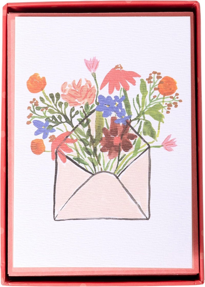 Graphique Flower Envelope Cards | Pack of 16 Cards with Envelopes | Blank Inside | All Occasion Greetings | Family and Friends | Boxed Set | 3.25" x 4.75" - Image 1