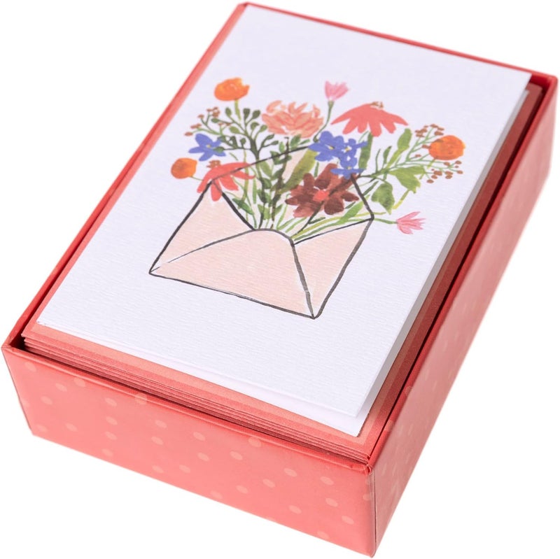 Graphique Flower Envelope Cards | Pack of 16 Cards with Envelopes | Blank Inside | All Occasion Greetings | Family and Friends | Boxed Set | 3.25" x 4.75" - Image 3