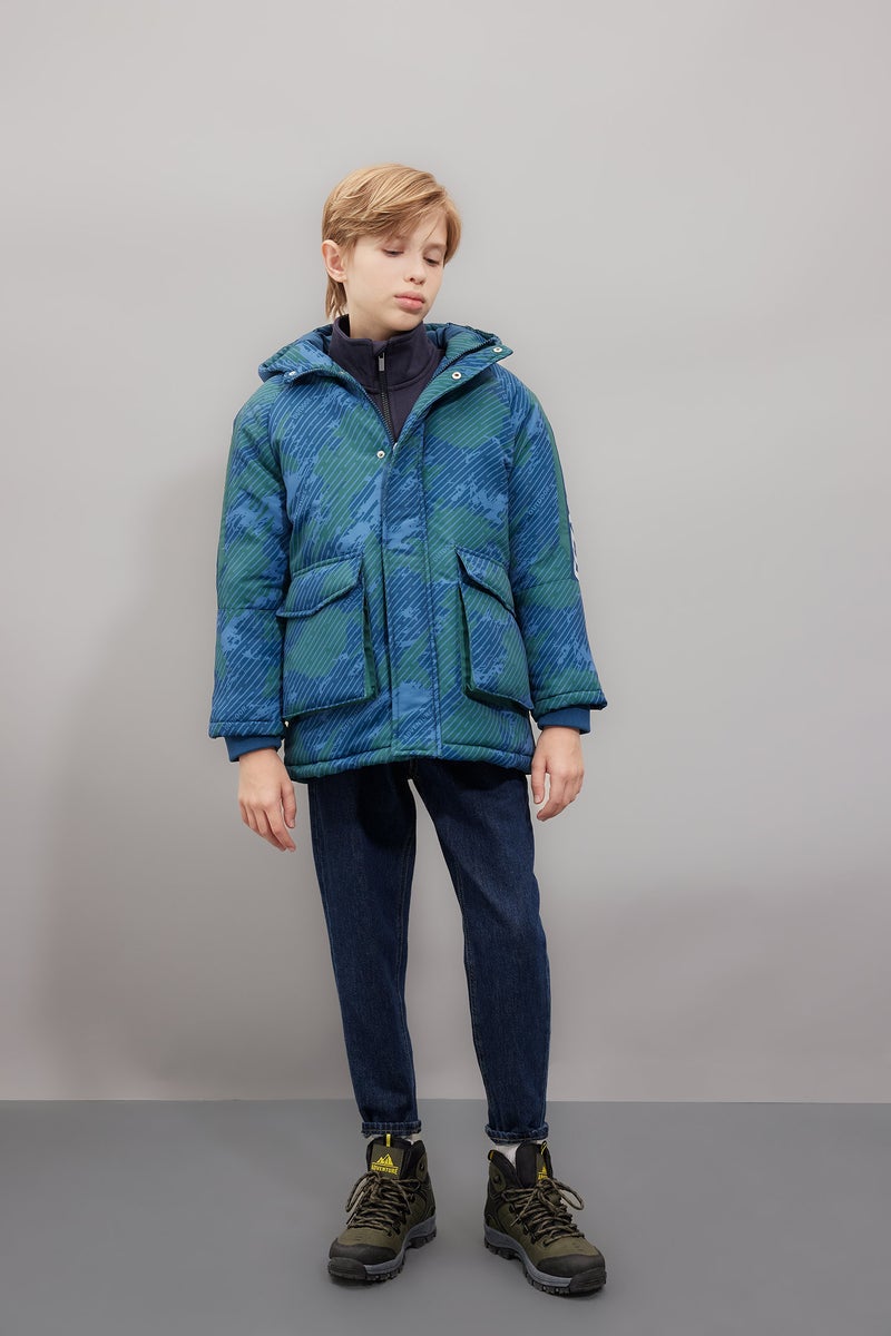 DeFacto Boy Waterproof Hooded Long Jacket - Image 2