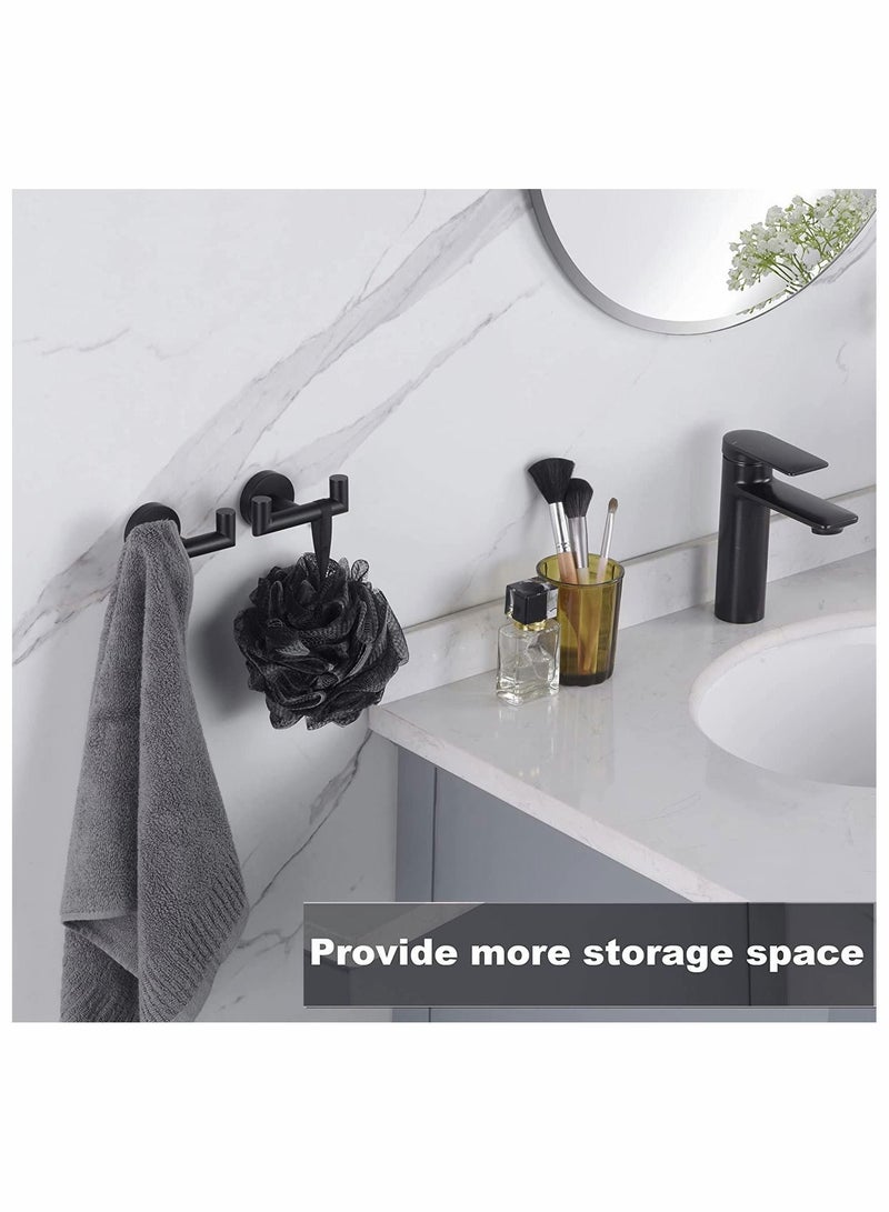 Y&D 2Pack Wall Hooks Heavy Duty Adhesive Stainless Steel Hangers for Bathroom Mounted Waterproof Sticky Robe Keys Hat Calendar Kitchen Home Door - Image 3