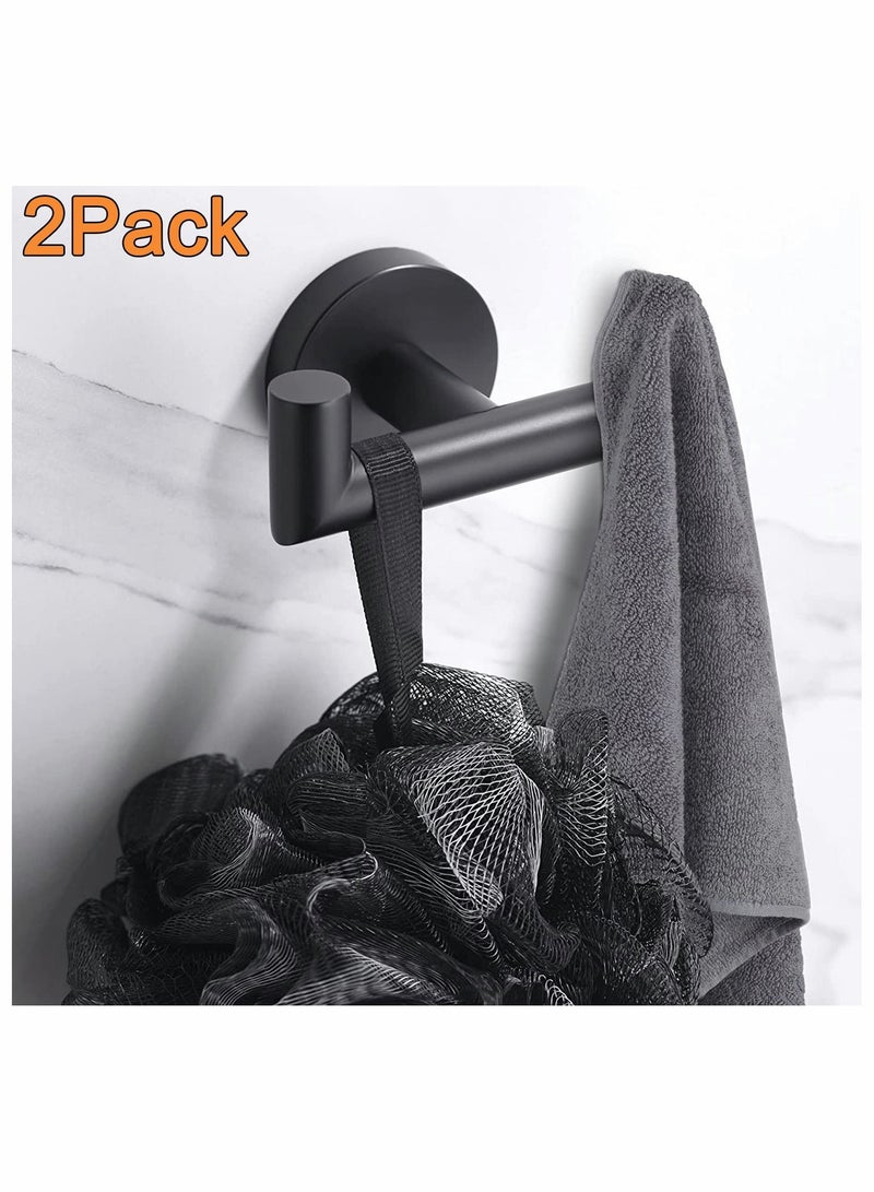 Y&D 2Pack Wall Hooks Heavy Duty Adhesive Stainless Steel Hangers for Bathroom Mounted Waterproof Sticky Robe Keys Hat Calendar Kitchen Home Door - Image 2