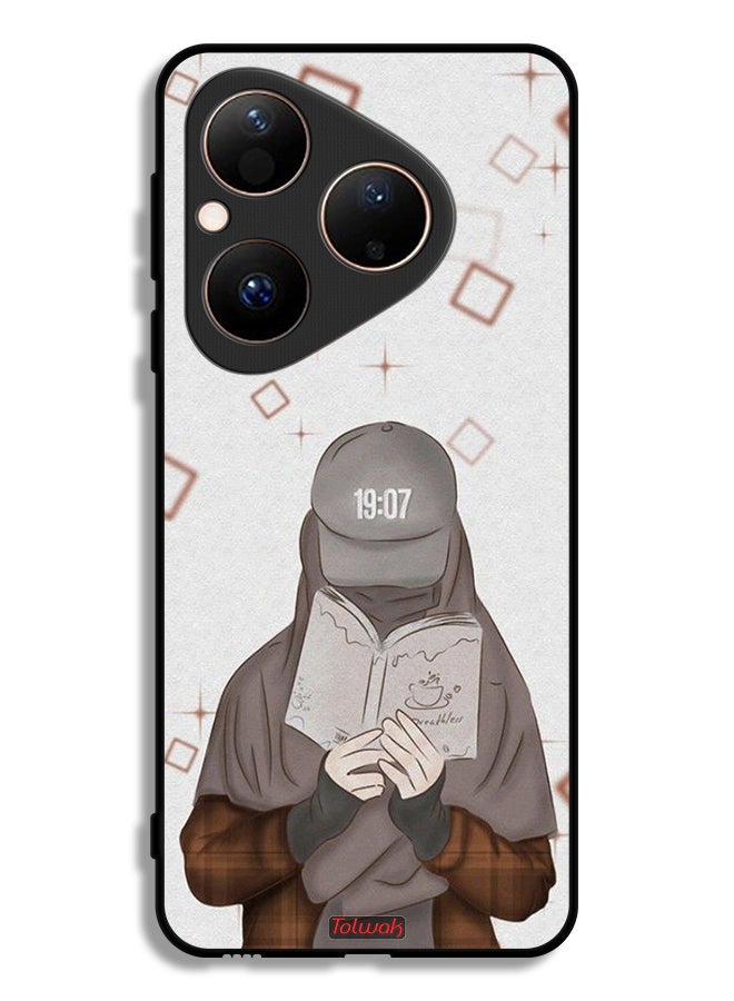 Tolwak Huawei Pura 80 Protective Case Cover Girl Reading Art - Image 1