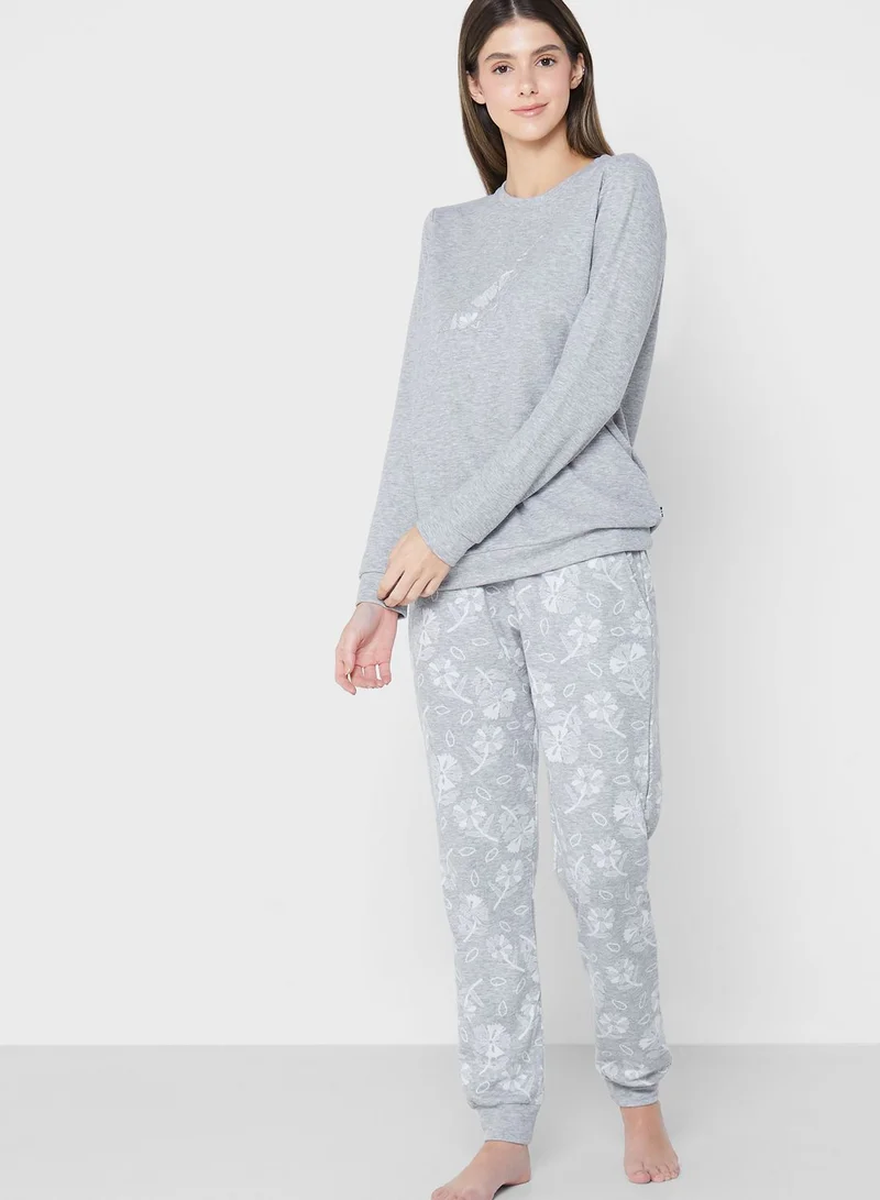 NAUTICA Embroidered Knitted Pyjama Set