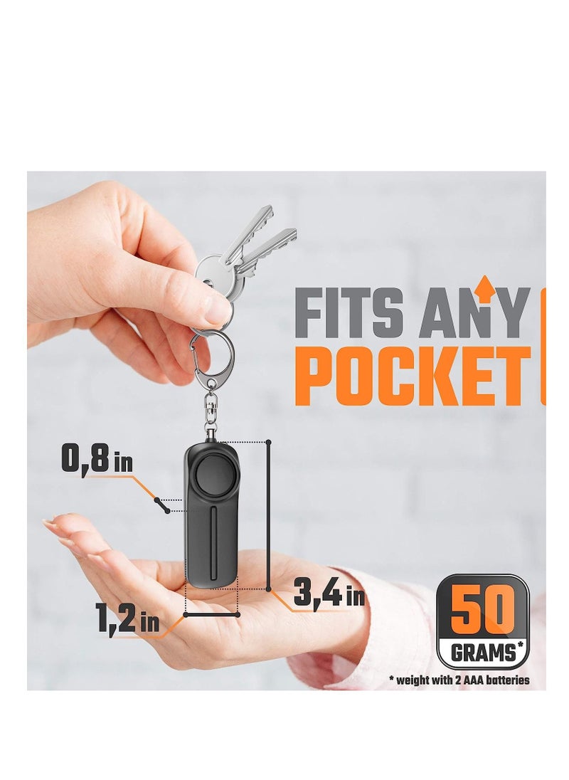 Y&D - Personal Alarm Safety Panic Alarm Keychain Emergency Self Defence 130 DB Loud Siren Protection Device With Led Light Simple Operation Reusable For Women Kids Elders - Image 1