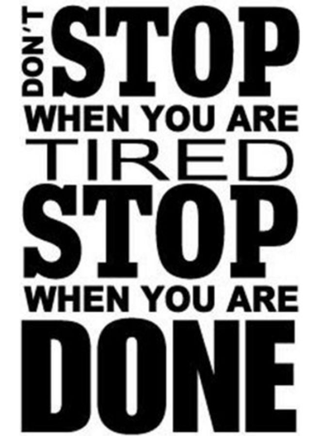 NIBEMINENT Gym Quote Design Wall Decal Black 60x90cm - Image 1