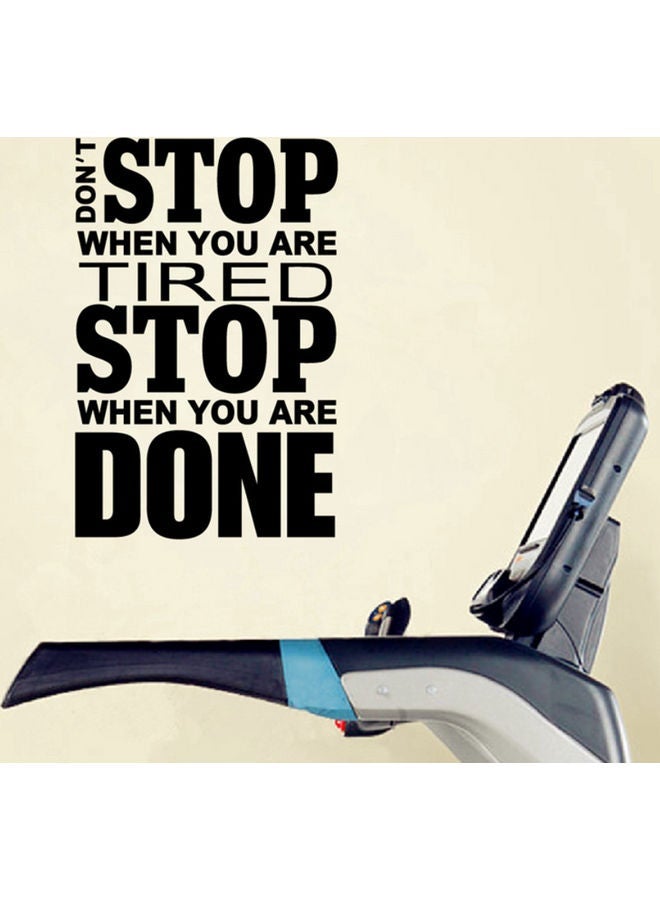 NIBEMINENT Gym Quote Design Wall Decal Black 60x90cm - Image 2