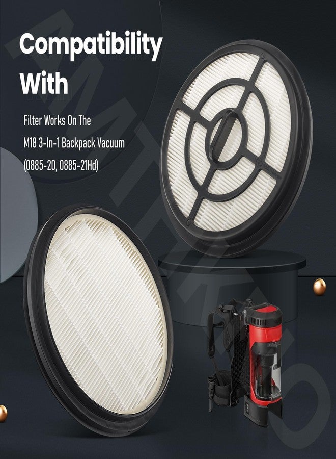 AMTHKNO 49-90-1963 Replacement Filter for M18 Milwaukee 3 In 1 Backpack Vac, 49-90-1963 Filters Fits 0885-20 & 0885-21HD - Filter for Fine Dust Collection (4) - Image 2
