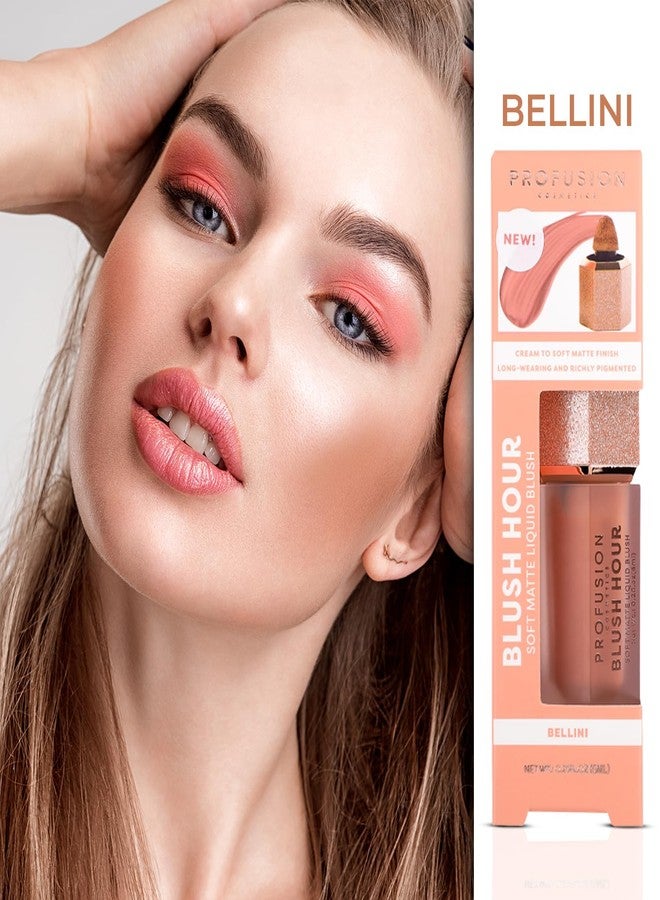 Profusion Cosmetics Blush Hour Lightweight and Long Wearing Soft Matte Cream Blush, Buildable, Natural Finish, Radiant Glow (Bellini) - Image 2