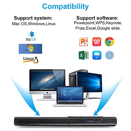 UBUYONE （4 Units） Wireless Presenter Remote, Presentation Clicker with Hyperlink & Volume Remote Control PowerPoint Office Presentation Clicker for Keynote/PPT/Mac/PC/Laptop - Image 4