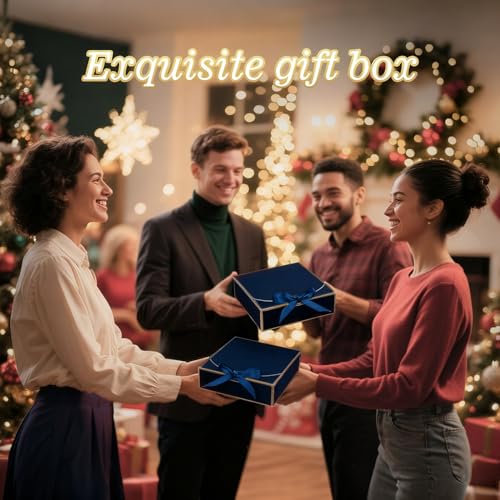 WLUSEAXI 10Pack Small Gift Boxes, 6.5''x6.5''x2'' Blue Gift Boxes with Ribbon, Small Boxes for Gifts Birthday Wedding Party Valentine's Day Mother's Day - Image 4