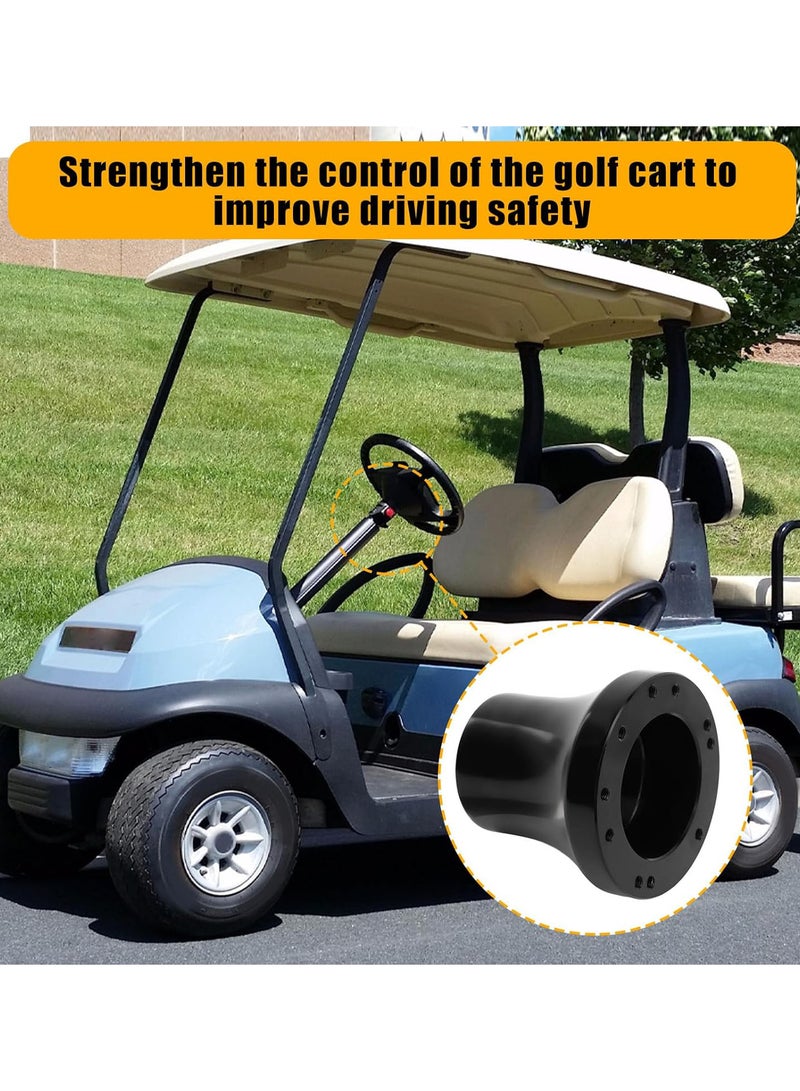GGOOT Golf Cart Steering Wheel Adapter, 5 Hole / 6 Hole Steering Wheel Adapter Hub, Golf Carts Mounting Adapter Replacement for Club Car Precedent Onward 2019 Tempo Golf Cart (Black)  - Image 2