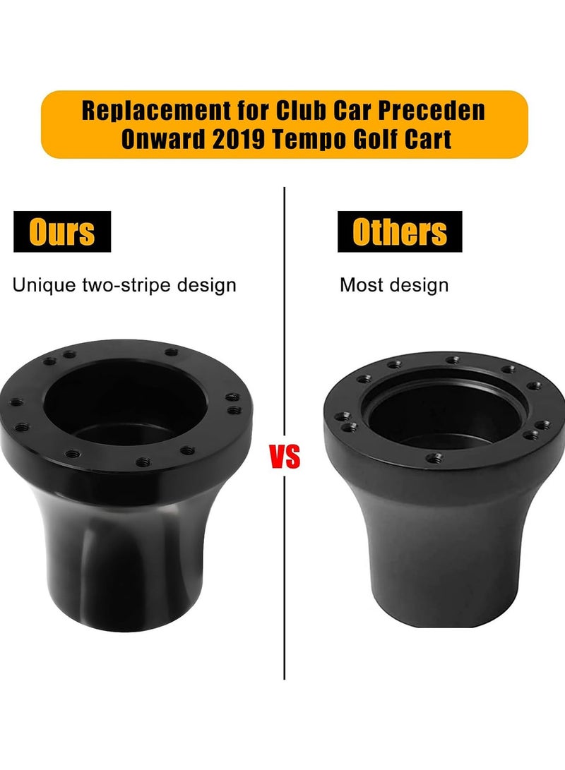 GGOOT Golf Cart Steering Wheel Adapter, 5 Hole / 6 Hole Steering Wheel Adapter Hub, Golf Carts Mounting Adapter Replacement for Club Car Precedent Onward 2019 Tempo Golf Cart (Black)  - Image 5