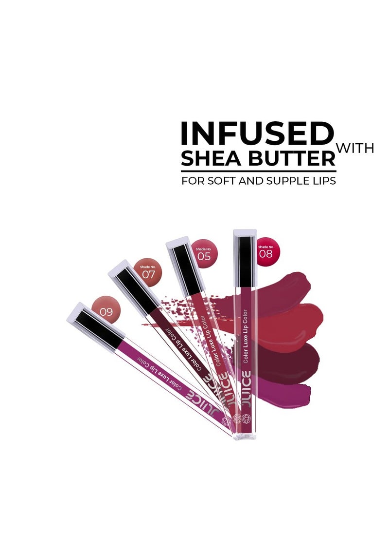 JUICE - Matte Lipstick with Goodness of Bio Retinol  Moisturising lock technology  SPF 15 Waterproof and  Long Lasting Brown M01 - Image 1