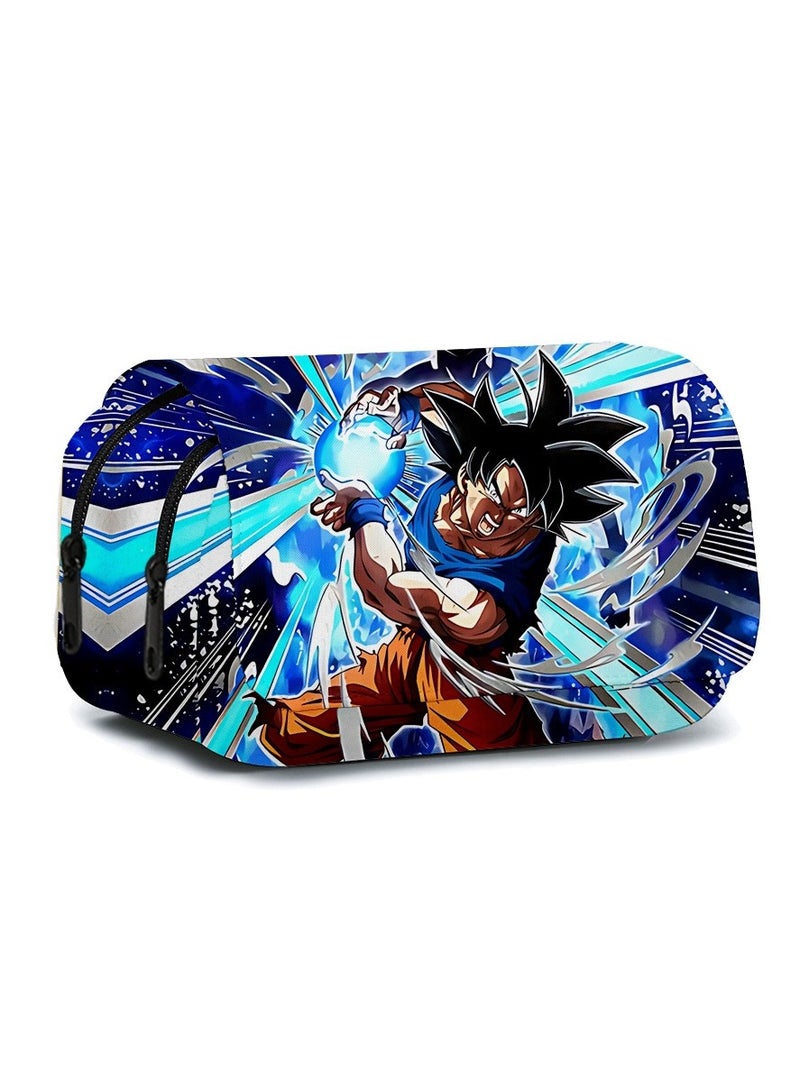 New anime Dragon Ball Double-layer Flip Pen Case