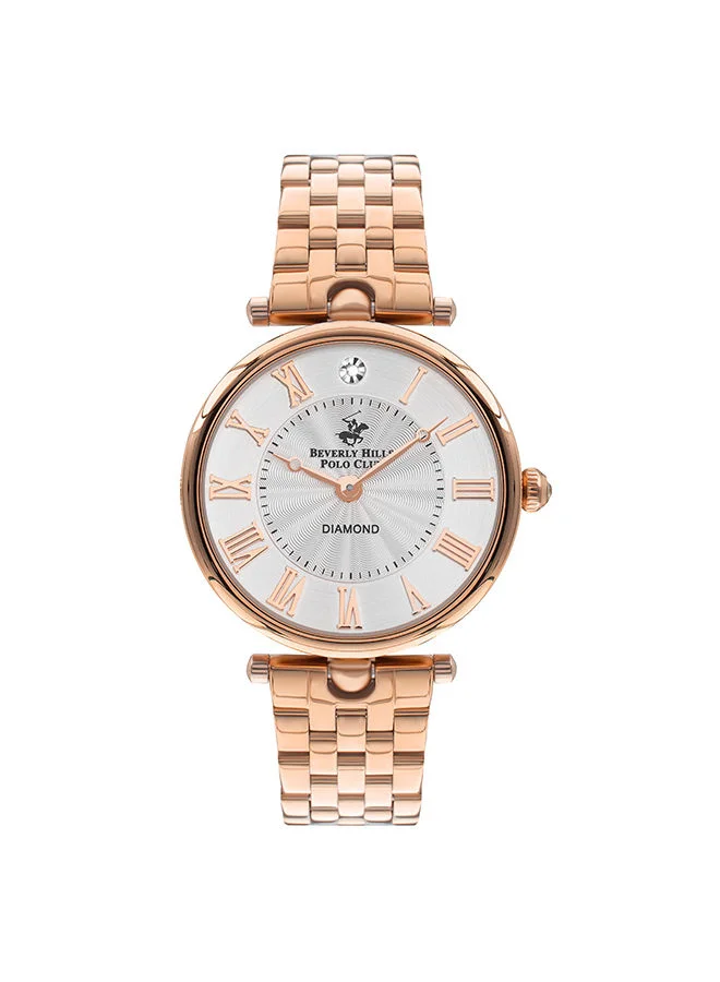 BEVERLY HILLS POLO CLUB Women's Analog Round Shape Metal Wrist Watch BP3335X.430 - 33 mm