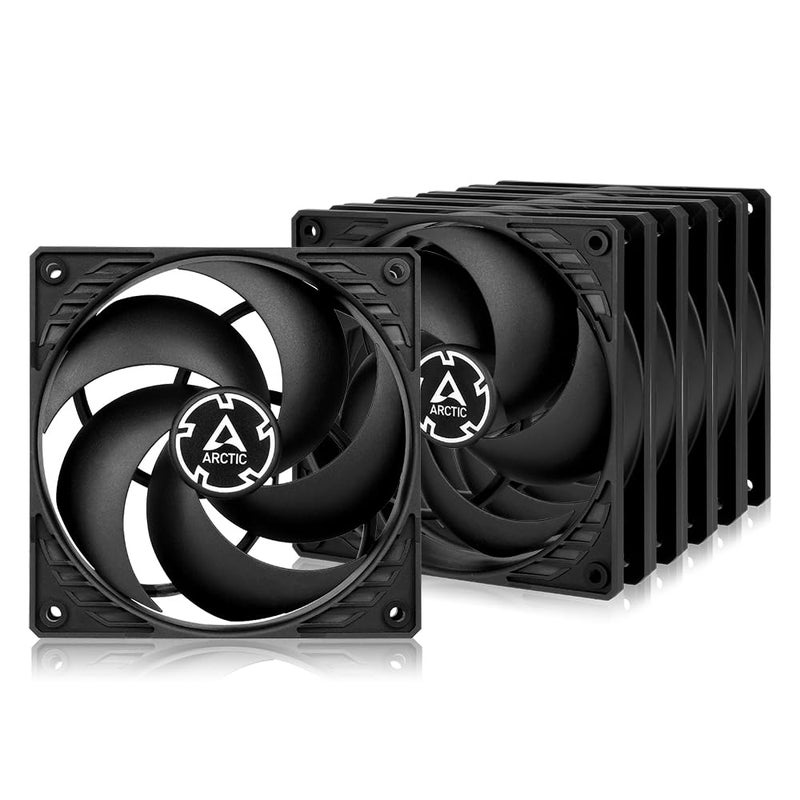 ARCTIC P12 PWM PST (5 Pack) - 120 mm Case Fan, PWM Sharing Technology (PST), Pressure-optimised, Quiet Motor, Computer, 200-1800 RPM - Black - Image 1