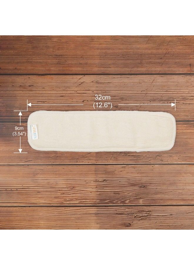 ALVABABY 12 قطعة من حفاضات القماش للأطفال حديثي الولادة أقل من 12 رطل مع إدخال 4 طبقات من البامبو والميكروفايبر 12 سمب - Image 3