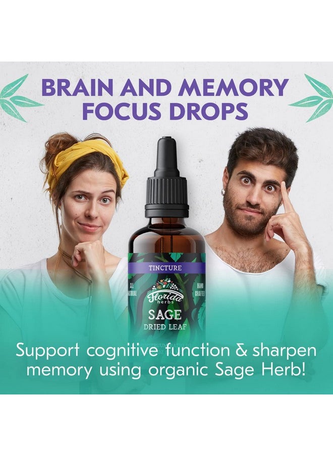 FLORIDA HERBS - Sage Extract Natural Dried Sage Supplement Sage Herb (Salvia Officinalis) Organic Sage Herbal Nonegmo Made In Usa 2 Oz - Image 1