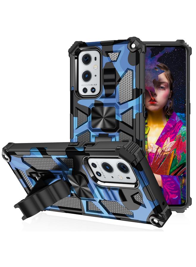 S-TOP Case For OPPO A74 / A93 5G Camouflage Armor Shockproof TPU + PC Magnetic Protective Case with Holder - Image 1