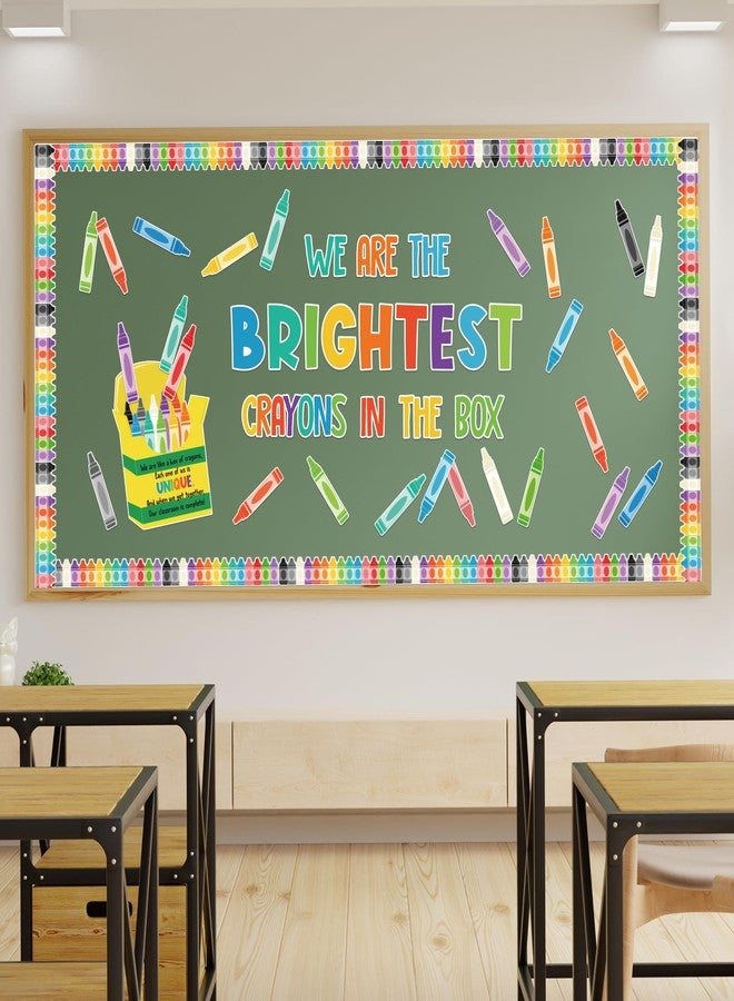 CPicdn Back to School Crayon Bulletin Board - 117Pcs We Are the Bright Crayons In the Box Bulletin Board Classroom Decoration Crayon Cutouts School Party Supplies Classroom Chalkboard Wall Door Decor - Image 4