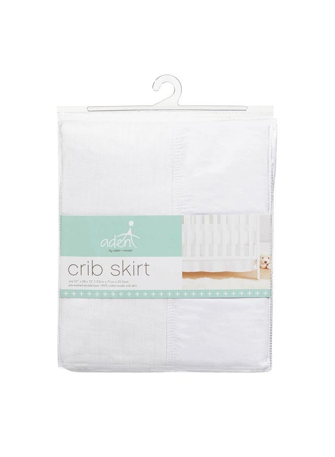 aden + anais crib skirt, white - Image 1