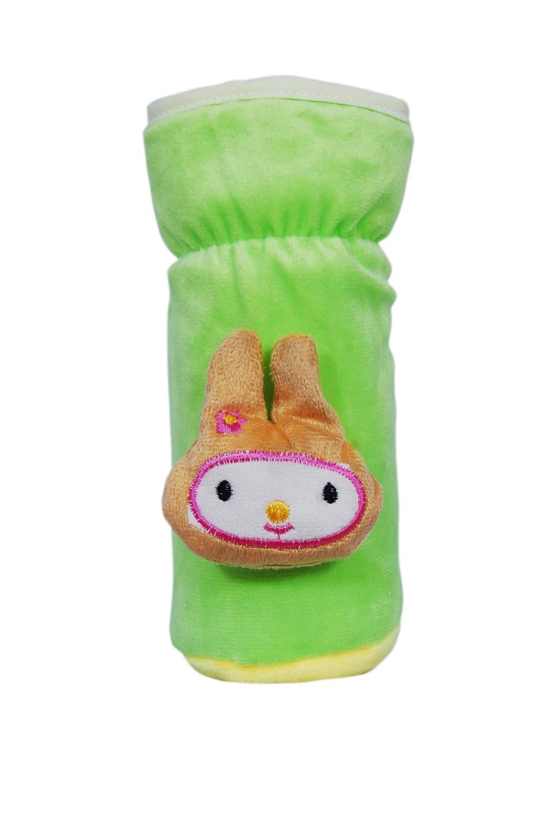 Alya The Cheeky Kidzz Pack of 2 New Born Baby Nursing Feeding Bottle Cover with Soft Stretchable Velvet Attractive Cartoon Design I Baby Milk Feeder Bottle Cover 150 ML-200 ML (0-2 Years) (Design 8) - Image 2