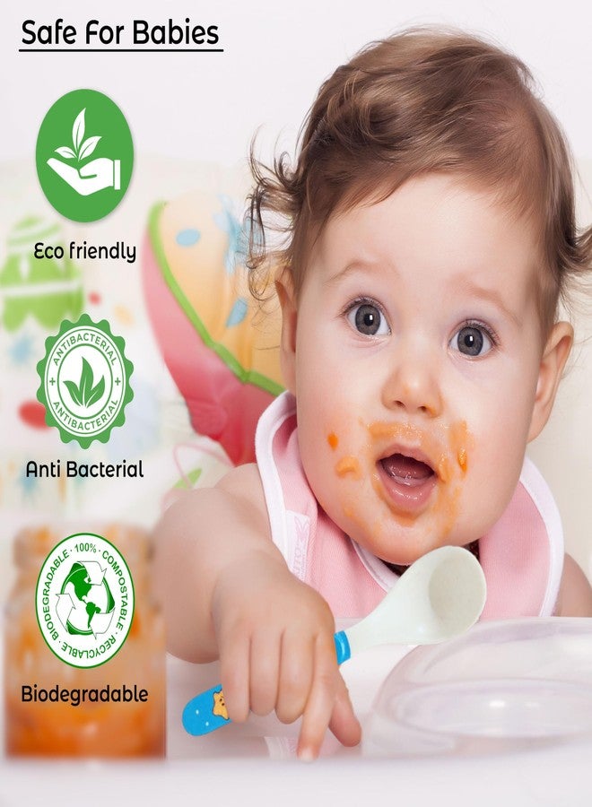 Bembika Baby Self Feeding Essential Baby Dinnerware Bamboo Fibre Dinner Set for Kids for Kids and Toddlers - Pack of 5 (Sky Blue) - Image 5