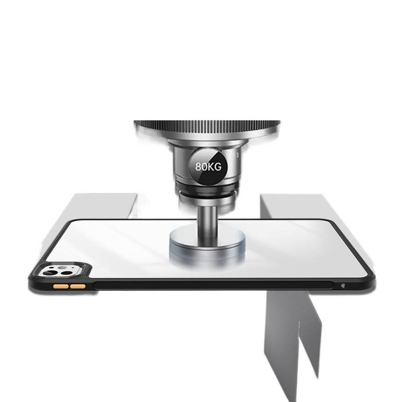 DGG حافظة آيباد شفافة بظهر واضح لجهاز iPad Pro 12.9 باللون أزرق بظهر شفاف باللون الأزرق - Image 5