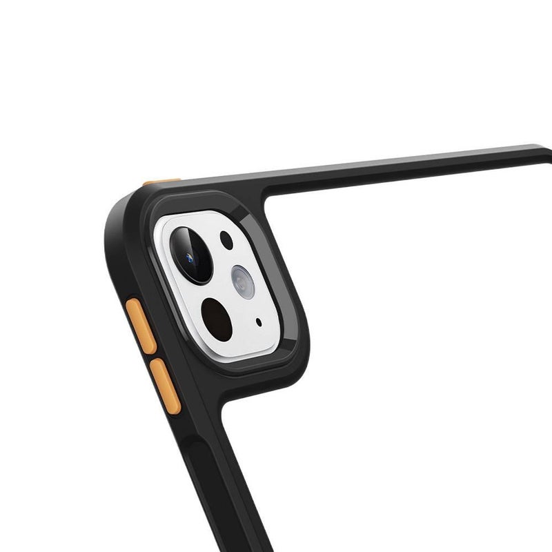 DGG حافظة آيباد شفافة بظهر واضح لجهاز iPad Pro 12.9 باللون أزرق بظهر شفاف باللون الأزرق - Image 3