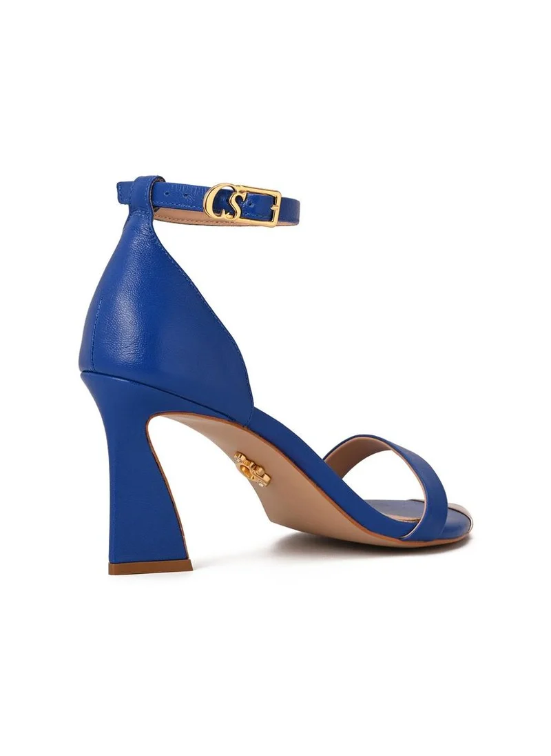 Carmen Steffens  Blue Sandal with Metal Detail for Women | Best Price UAE