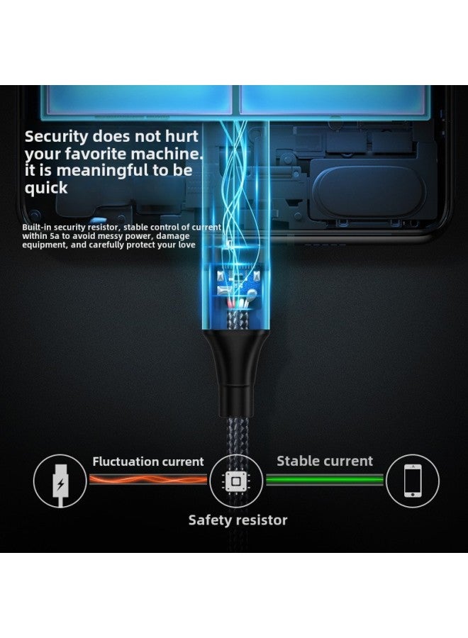 USB4 Elbow Lightning 3 Double-headed Typec Data Cable 40Gbps Mobile Phone Notebook 8K Projection Screen One-line Connection 100W-Color:USB4 40GB Straight Wire 0.5 M - Image 4