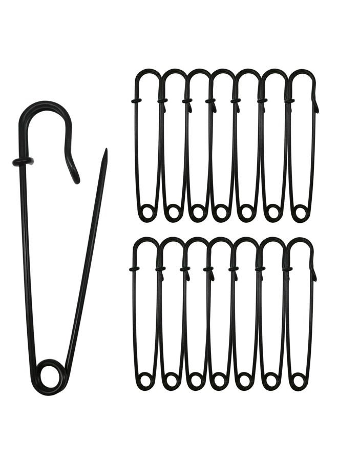 Urmspst Safety Pins (Upgraded), 3" Large Safety Pin Pack of 30 for Clothes Leather Canvas Blankets Crafts Skirts Kilts, Extra Large Heavy Duty Safety Pins (Black) - Image 1