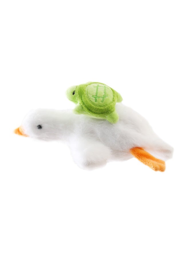 Rechargeable Electric White Goose Cat Teaser Plush Toy with Touch Activation, Interactive Flapping Bird Pet Toy with USB Charging Cable – Soft Plush for All Cat Breeds - Image 1