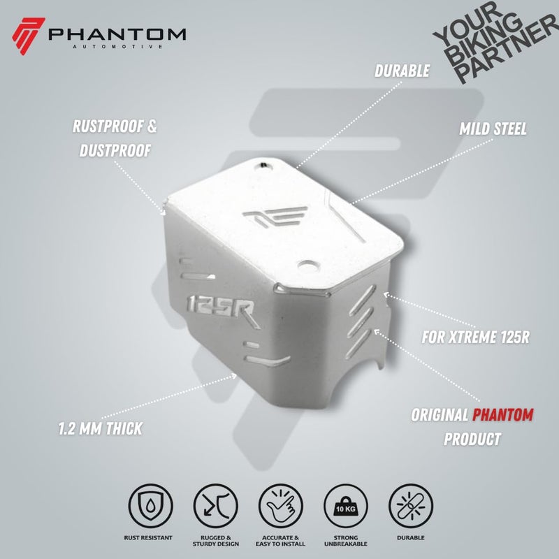 Phantom Front Master Cylinder Guard for Xtreme 125R Ver.2.0 | Reservoir Cover | Durable & Corrosion Resistant | Easy Installation (WHITE) - Image 3