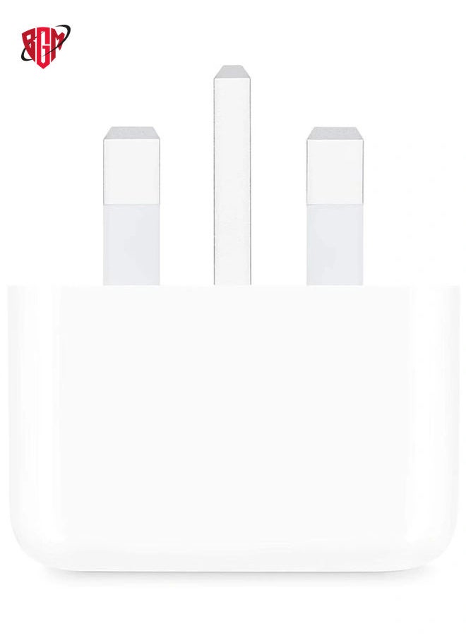 "Power Up in Style: USB-C 20W Power Adapter in Elegant White"