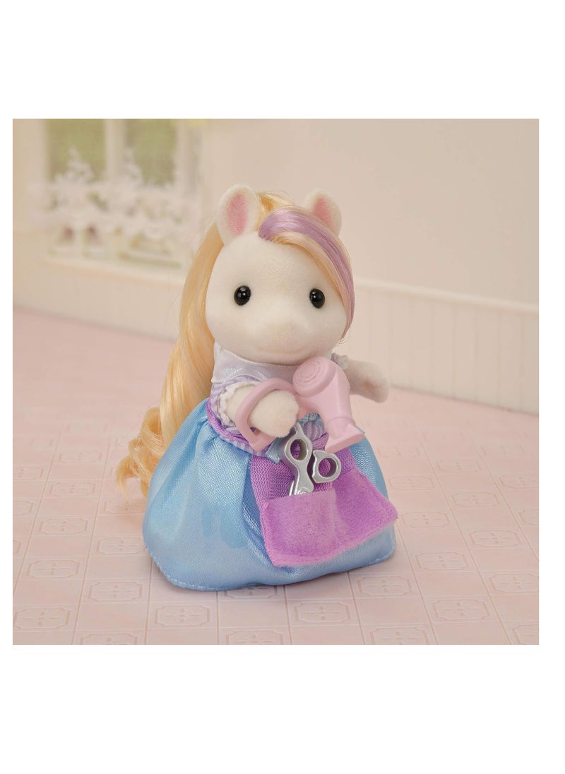 Sylvanian Families - Pony's Hair Stylist Set | Multi-Color | Includes Hair Cart, Accessories, and Manely Pony Mother Serafina | Features Comb, Hair Tools, and Storage | Ages 3 & Up - Image 1
