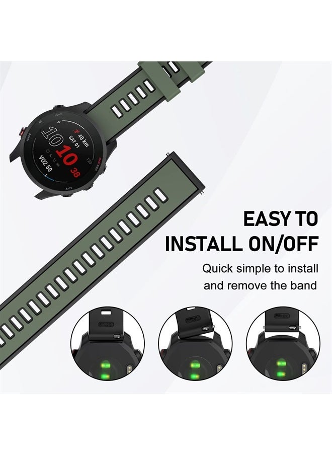 MYSNBKN - Compatible with Garmin Vivoactive 4/ Samsung Galaxy Watch 46mm, 22mm Silicone Band for Ticwatch Pro S2/ Venu 2/Samsung Gear S3 Classic/Samsung Gear S3 Frontier/Huawei Watch GT Smartwatch - Image 1