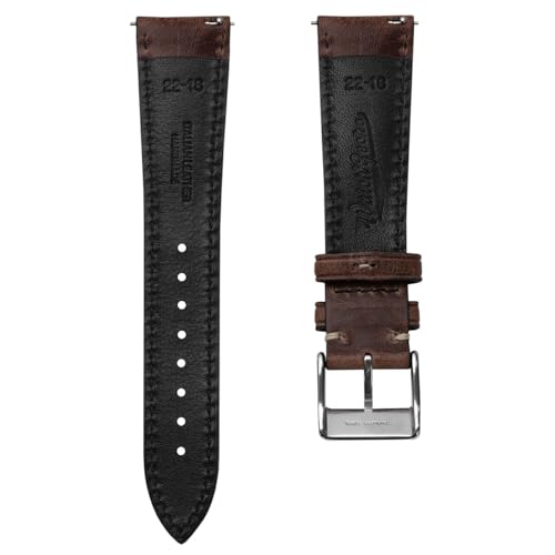 WatchGecko Vintage Highley Certified Genuine Italian Leather Replacement Watch Strap. Stylish and Durable Mens Wristwatch Strap. Padded for Comfort. Easy to fit. Chocolate Brown, 21 mm - Image 4