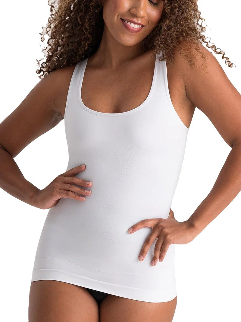 SHAPERMINT Compression Tank Cami Tummy and Waist Control Body Shapewear Camisole for Women White - Image 1