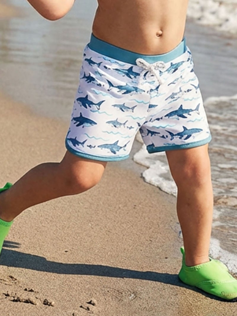 Toddler Baby Boy Swim Trunks Shark/Tree/Lobster Print Elastic Waist Swimming Shorts for Pool Beach - Image 5