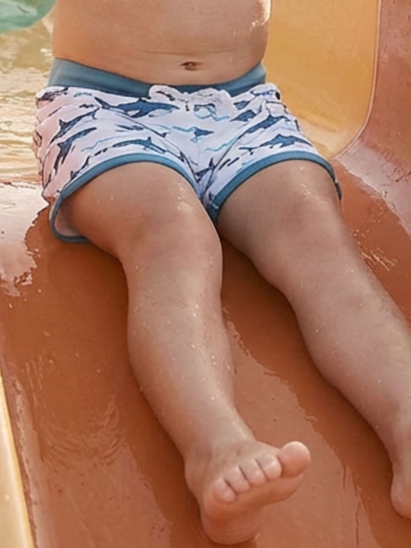 Toddler Baby Boy Swim Trunks Shark/Tree/Lobster Print Elastic Waist Swimming Shorts for Pool Beach - Image 4