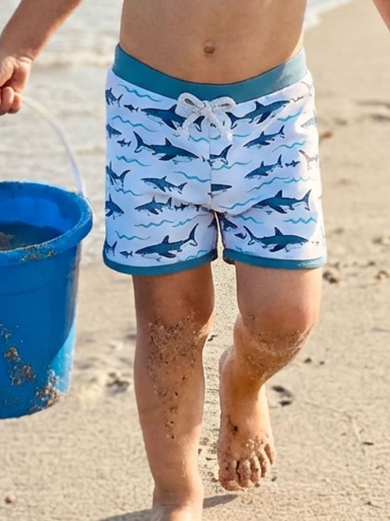 Toddler Baby Boy Swim Trunks Shark/Tree/Lobster Print Elastic Waist Swimming Shorts for Pool Beach - Image 3